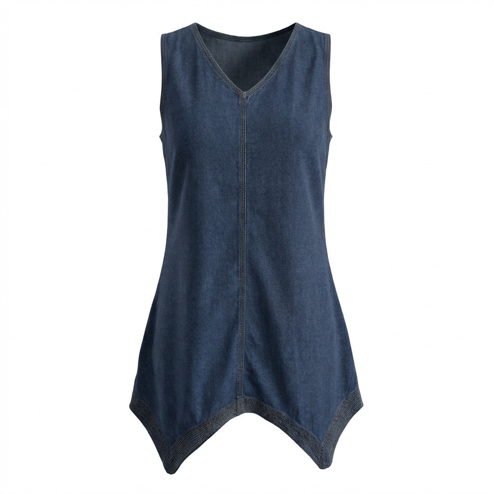 East 5th Blue Sleeveless Denim Dress Size S Cottagecore Y2K 90s Minimalist